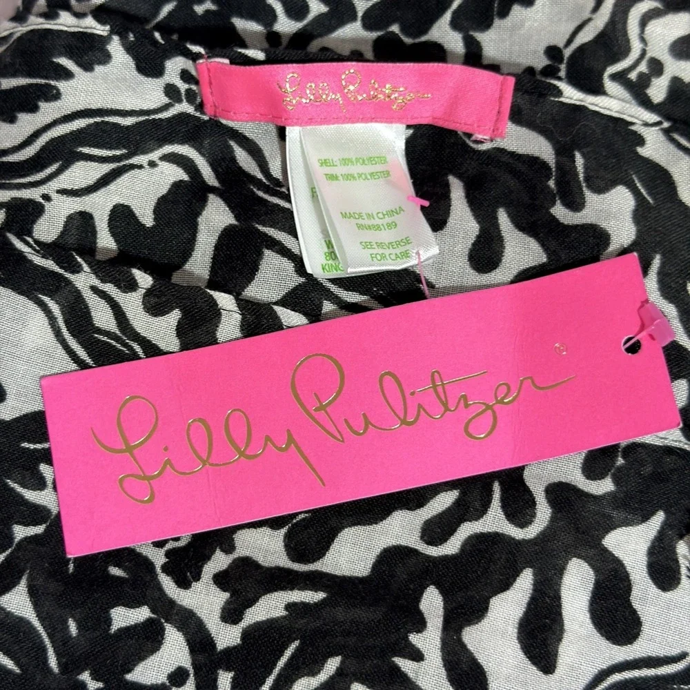 Lilly‎ Pulitzer Resort Scarf Wrap Onyx Reef Madness Print 30 x 80